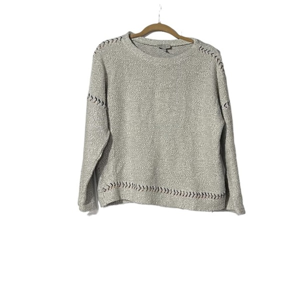 Lucky Brand Pullover Sweater Criss Cross Stitching Embroidery Western Size Small - Picture 1 of 8